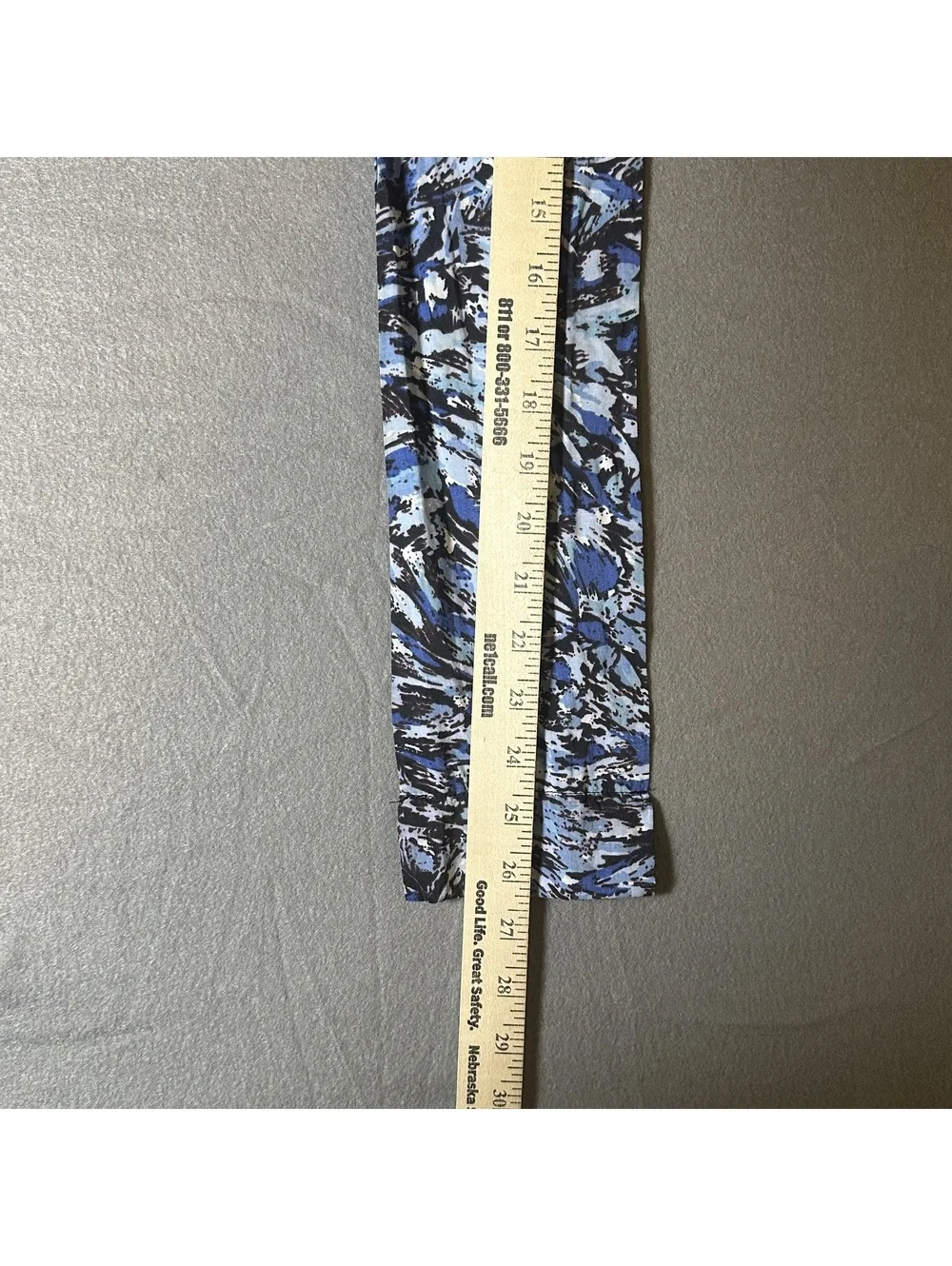 Blue, Black, & White Abstract Patterned Scarf